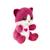 Peluche chat douce à câliner pour enfant - 23cm Rose 3 - vertbaudet enfant 