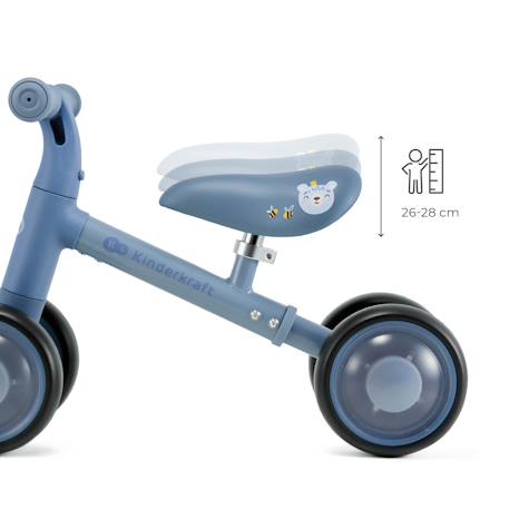 Draisienne Kinderkraft CUTIE FLASH à 4 Roues avec Lumières RGB, Selle Réglable, Roulements ABEC-7 et Cadre Acier Beige+Bleu+Rose+Vert 12 - vertbaudet enfant 