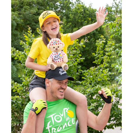 Peluche - peluche officielle ours tour de france - maillot et casquette grimpeur à pois - 24 cm Jaune 6 - vertbaudet enfant 