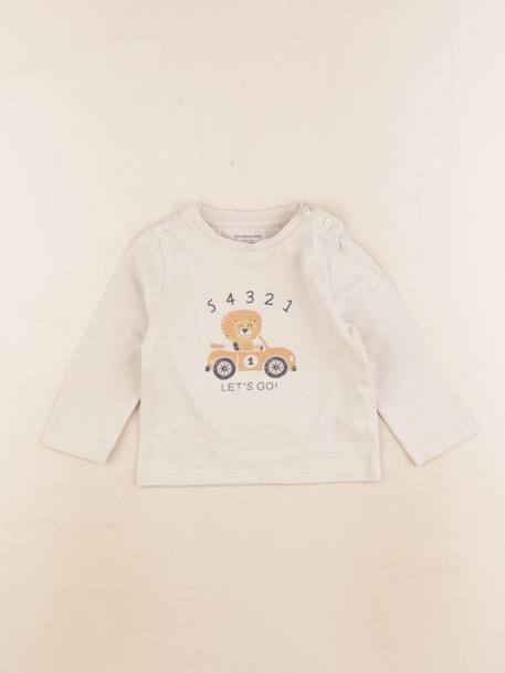 Tee-shirt - 12 mois Beige 1 - vertbaudet enfant 