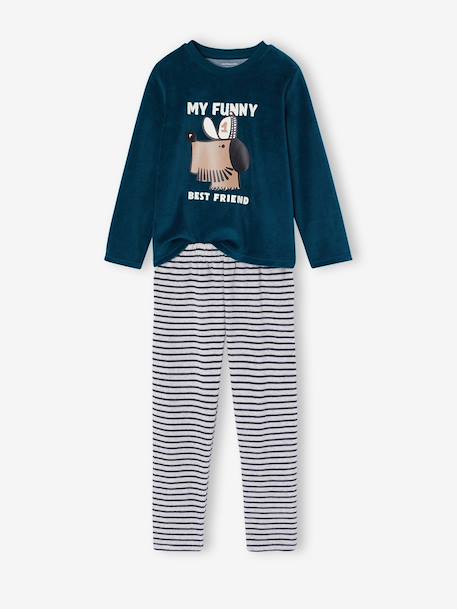 Lot de 2 pyjamas garçon velours marine 2 - vertbaudet enfant 