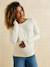 Pull devant/dos grossesse et allaitement beige+Blanc 16 - vertbaudet enfant 