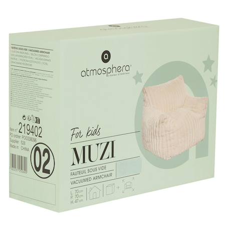 Fauteuil côtelé compressé - muzi Blanc 2 - vertbaudet enfant 