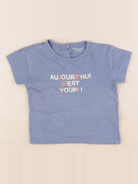Tee-shirt - 12 mois Bleu 1 - vertbaudet enfant 