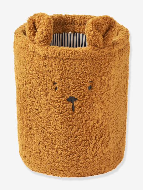 Morley Bear Pile Basket Golden caramel caramel 1 - vertbaudet enfant 