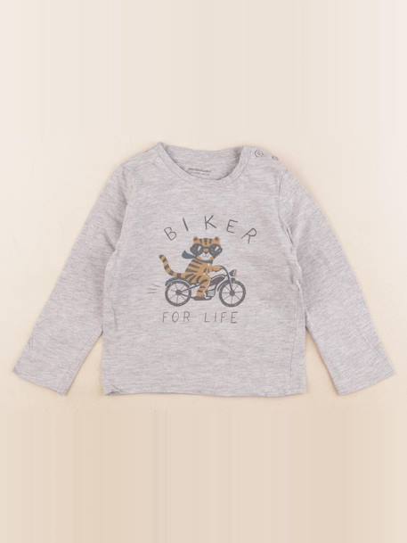 Tee-shirt - 24 mois Gris 1 - vertbaudet enfant 