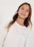 T-shirt fille en maille avec message Blanc 1 - vertbaudet enfant 