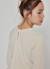T-shirt fille en maille avec fleurs appliquées Beige 2 - vertbaudet enfant 