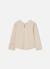 T-shirt fille en maille avec fleurs appliquées Beige 4 - vertbaudet enfant 