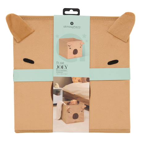 Panier de rangement pliable capybara - joey Marron 3 - vertbaudet enfant 