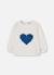 T-shirt fille en maille avec cœur Blanc 2 - vertbaudet enfant 