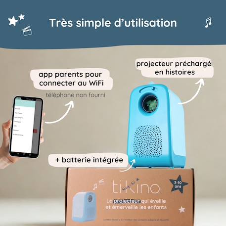 Vidéoprojecteur sur batterie pour enfants 3-10 ans Bleu 5 - vertbaudet enfant 