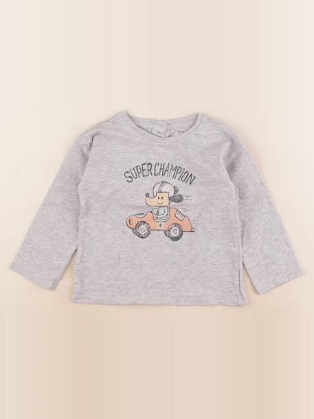 Tee-shirt - 36 mois Gris 1 - vertbaudet enfant 