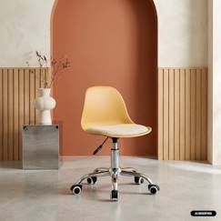 Chaise de bureau enfant à roulettes ajustable piètement chromé - manel  - vertbaudet enfant