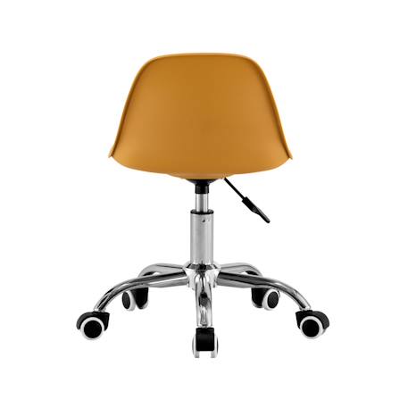 Chaise de bureau enfant à roulettes ajustable piètement chromé - manel Beige+Blanc+Moutarde+Rose pâle+Vert clair 16 - vertbaudet enfant 
