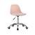 Chaise de bureau enfant à roulettes ajustable piètement chromé - manel Beige+Blanc+Moutarde+Rose pâle+Vert clair 20 - vertbaudet enfant 