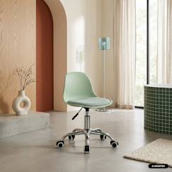 Chaise de bureau enfant à roulettes ajustable piètement chromé - manel  - vertbaudet enfant