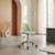 Chaise de bureau enfant à roulettes ajustable piètement chromé - manel Beige+Blanc+Moutarde+Rose pâle+Vert clair 25 - vertbaudet enfant 