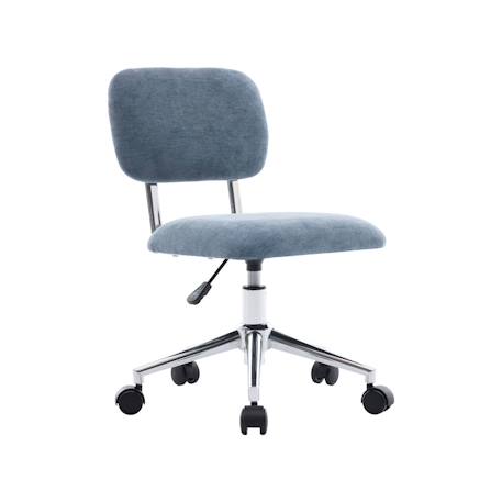 Chaise de bureau enfant à roulettes ajustable tissu chenille - amory kid Beige+Bleu+Kaki 8 - vertbaudet enfant 