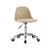 Chaise de bureau enfant à roulettes ajustable piètement chromé - manel Beige+Blanc+Moutarde+Rose pâle+Vert clair 2 - vertbaudet enfant 