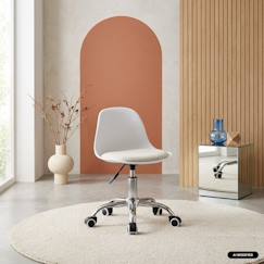 Chaise de bureau enfant à roulettes ajustable piètement chromé - manel  - vertbaudet enfant