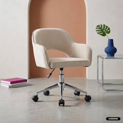 Chaise de bureau enfant à roulettes ajustable tissu chenille - jim kid  - vertbaudet enfant