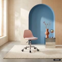 Chaise de bureau enfant à roulettes ajustable piètement chromé - manel  - vertbaudet enfant