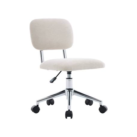Chaise de bureau enfant à roulettes ajustable tissu chenille - amory kid Beige+Bleu+Kaki 2 - vertbaudet enfant 