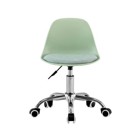 Chaise de bureau enfant à roulettes ajustable piètement chromé - manel Beige+Blanc+Moutarde+Rose pâle+Vert clair 27 - vertbaudet enfant 