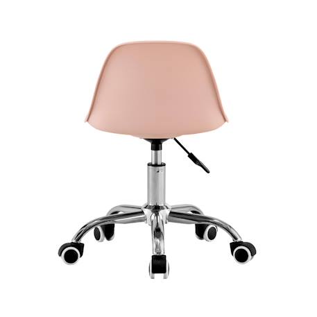 Chaise de bureau enfant à roulettes ajustable piètement chromé - manel Beige+Blanc+Moutarde+Rose pâle+Vert clair 22 - vertbaudet enfant 
