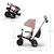 Tricycle Kinderkraft AVEO 2 PLUS Évolutif 6 Configurations avec Siège 360° CLICK&TWIST, Position Allongée et Pliage Rapide Beige+Gris+Rose+Vert 18 - vertbaudet enfant 