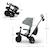 Tricycle Kinderkraft AVEO 2 PLUS Évolutif 6 Configurations avec Siège 360° CLICK&TWIST, Position Allongée et Pliage Rapide Beige+Gris+Rose+Vert 11 - vertbaudet enfant 