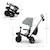 Tricycle Kinderkraft AVEO 2 PLUS Évolutif 6 Configurations avec Siège 360° CLICK&TWIST, Position Allongée et Pliage Rapide Beige+Gris+Rose+Vert 24 - vertbaudet enfant 