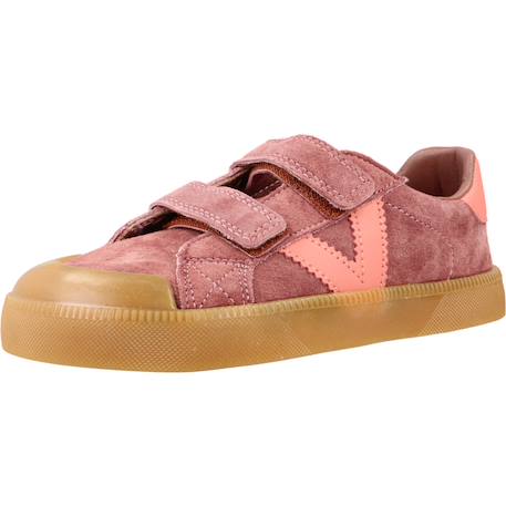 Baskets fille à scratch Rose malva 4 - vertbaudet enfant 