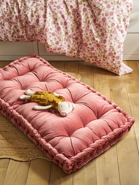 Matelas de sol en velours 60 x 120 cm caramel+rose 4 - vertbaudet enfant 