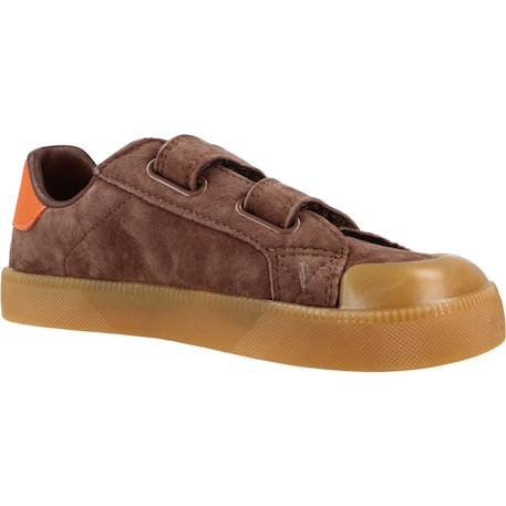 Baskets garçon à scratch Marron marron 5 - vertbaudet enfant 