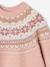 Robe fille manches longues camel+rose poudré+vert sauge 6 - vertbaudet enfant 