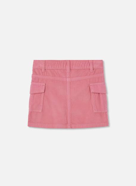 Jupe fille en velours côtelé fin avec poches cargo Rose 2 - vertbaudet enfant 