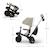 Tricycle Kinderkraft AVEO 2 PLUS Évolutif 6 Configurations avec Siège 360° CLICK&TWIST, Position Allongée et Pliage Rapide Beige+Gris+Rose+Vert 5 - vertbaudet enfant 