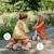 Draisienne Tricycle Kinderkraft CUTIE avec Selle Réglable, Roues EVA Increvables, Guidon Sécurisé et Poignées TPR Beige+Rose 11 - vertbaudet enfant 