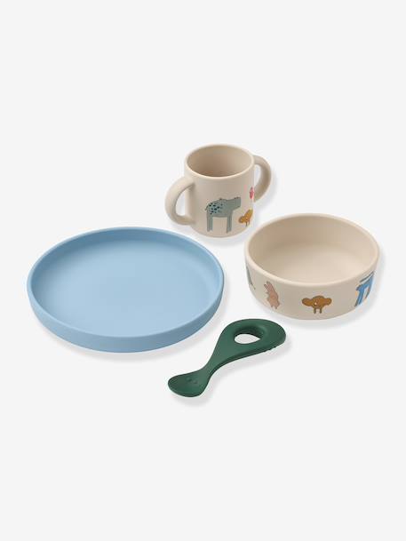 Coffret repas Vivi - bleu foncé+bleu pâle+écru+rose pâle+rose poudré+vert d'eau 3 - vertbaudet enfant 