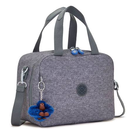 Sac repas kipling miyo 25 cm - sac goûter Bleu chiné+Bleu turquoise+Gris 10 - vertbaudet enfant 