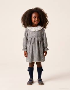 Bébé-Robe, jupe-Robe en coton à motif vichy et imprimé floral