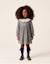 Robe en coton à motif vichy et imprimé floral Bleu foncé 1 - vertbaudet enfant 