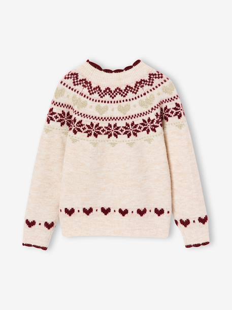 Pull de Noël fille manches longues écru 4 - vertbaudet enfant 