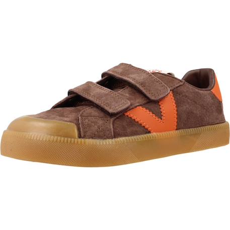 Baskets garçon à scratch Marron 4 - vertbaudet enfant 