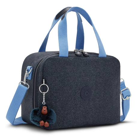 Sac repas kipling miyo 25 cm - sac goûter Bleu chiné+Bleu turquoise+Gris 2 - vertbaudet enfant 