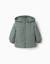Doudoune avec doublure en polaire et capuche amovible Vert foncé 1 - vertbaudet enfant 