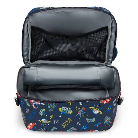 Sac repas kipling miyo 25 cm - sac goûter Bleu chiné+Bleu marine+Bleu turquoise+Gris 7 - vertbaudet enfant 