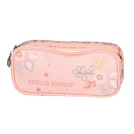 Trousse rectangulaire motif floral synthétique Blanc / bleu / gris+Rose 3 - vertbaudet enfant 